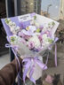 插畫(huà)鮮花速遞紫玫瑰混搭花束求婚表白送女友老婆生日禮物全國同城配送 11朵紫玫瑰蝴蝶蘭混搭花束 曬單實(shí)拍圖