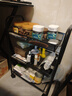 溢彩年華廚房置物架落地儲物架移動(dòng)收納小推車(chē)蔬菜架子多層零食架1056-BK 曬單實(shí)拍圖
