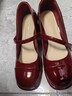 達芙妮紅色高跟婚鞋女2026新款春季新年粗跟瑪麗珍鞋法式優(yōu)雅赫本風(fēng)皮鞋 紅色【珍珠款 5.5cm高跟】 37 曬單實(shí)拍圖