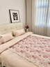 睡寐家紡法式浪漫少女心全棉四件套公主風(fēng)純棉蕾絲邊花卉被套床單床笠床品 花語(yǔ)-肉粉色 1.8m 床單款 四件套-被套200*230cm 曬單實(shí)拍圖