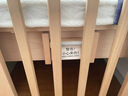 哈卡達嬰兒床無(wú)縫拼接兒童拼接床實(shí)木大床新生兒寶寶加寬床邊可升降調節 單床+10cm4D空氣床墊+天鵝白床圍 200*60cm 曬單實(shí)拍圖