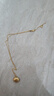 六福珠寶 足金簡(jiǎn)約黃金項鏈女款素鏈鎖骨鏈 計價(jià) 約2.48克 曬單實(shí)拍圖
