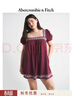 Abercrombie & Fitch美式氣質(zhì)度假風(fēng)百搭泡泡袖系帶方領(lǐng)連衣裙25秋季女裝159-6698 玫紅色 S 165/88A 標準版 曬單實(shí)拍圖