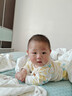貝瑞加（Babyprints）寶寶連體衣2件裝嬰兒純棉四季衣服長(cháng)袖爬服柔軟哈衣家居內衣黃80 曬單實(shí)拍圖