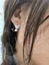 思梨甜美貓咪耳釘可愛(ài)珍珠貓爪耳環(huán)個(gè)性氣質(zhì)時(shí)尚不對稱(chēng)耳飾送女友禮物 s925銀針耳釘 曬單實(shí)拍圖