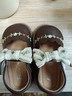 G.duck小黃鴨學(xué)步鞋小童公主鞋女童皮鞋春秋季新款小女孩國風(fēng)繡花鞋軟底 棕色 19 內長(cháng)14.0厘米 曬單實(shí)拍圖
