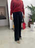 俞兆林（YUZHAOLIN）年輕媽媽春裝直筒闊腿高腰褲子2026新款中老年女裝40歲闊腿休閑褲 黑色 XL  (推薦105斤以?xún)? 曬單實(shí)拍圖