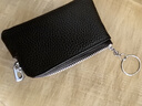 歐凡卡蒂超薄男士小零錢(qián)包真皮短款女錢(qián)包硬幣包卡包汽車(chē)鑰匙包鎖匙包卡夾 黑色 曬單實(shí)拍圖