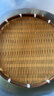 竹編制品圓形簸箕手工竹籃家用農家晾曬托盤(pán)水果盤(pán)竹盤(pán)橢圓饅頭筐 竹盤(pán)30*3cm 曬單實(shí)拍圖