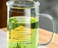 雅集耐熱透明大容量男女辦公家用玻璃杯豪飲杯牛奶杯1000ml帶刻度款杯 曬單實(shí)拍圖