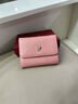 袋鼠女士錢(qián)包2026新款真皮學(xué)生牛皮三折小巧卡包零錢(qián)包手抓卡包皮夾子 粉紅色-馬 曬單實(shí)拍圖