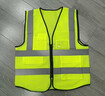 九千谷反光背心/反光馬甲 反光工作服 安全馬甲背心 環(huán)衛交通保安工地反光衣馬甲 四道反光拉鏈款 熒光黃 曬單實(shí)拍圖