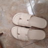 樸西晤瑤涼拖鞋居家室內四季軟底防滑靜音高級感拖鞋女 淺沙色 39-40 曬單實(shí)拍圖