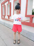 佳辛女童夏裝套裝夏季時(shí)髦短袖短褲中大童網(wǎng)紅女孩運動(dòng)洋氣寶寶兒童裝 桔色兩件套 130 建議身高116-125cm 曬單實(shí)拍圖