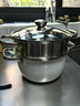 不銹鋼湯鍋家用燉湯煲湯鍋高顏值白色加厚加深大容量蒸鍋煮鍋奶鍋 白色湯鍋+蒸鍋 24cm 曬單實(shí)拍圖