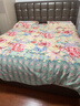 富安娜四件套純棉 60S長(cháng)絨棉雙面磨毛套件雙人加床品蝶舞戀歌230*229cm 曬單實(shí)拍圖