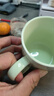 陶瓷ins馬克杯水杯家用創(chuàng  )意漸變色早餐杯高顏值手捏紋情侶咖啡杯 漸變杯綠色 380ml 曬單實(shí)拍圖