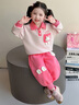迪士咪魯（DISHIMILU）女童寶寶套裝春裝2026新款春秋休閑1-8歲兒童裝女孩春季小孩衣服 XT878（上衣+褲子）-粉色 110 碼/身高100-110cm（3-4歲） 曬單實(shí)拍圖