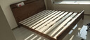 京東京造悅楓實(shí)木床 天然橡膠木 雙人床胡桃色1.8×2米 邦尼爾床墊套裝 曬單實(shí)拍圖