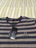 皮爾卡丹（pierre cardin）精梳棉條紋短袖T恤男2025夏季新款休閑百搭圓領(lǐng)半袖男裝體恤上衣 杏灰色 L 170建議體重120-135斤 曬單實(shí)拍圖
