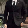 羅蒙新郎結婚西服套裝男士韓版修身禮服商務(wù)職業(yè)正裝西裝男英倫上衣服 深灰雙扣【西服+西褲+馬甲+襯衫 2XL 【135-150斤】 曬單實(shí)拍圖