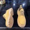 Jeep吉普馬丁靴男春季新款低幫英倫風(fēng)潮流休閑皮鞋防滑工裝大黃靴子男 土黃【四季款】 標準運動(dòng)鞋碼 41 曬單實(shí)拍圖