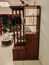 青木川實(shí)木鞋柜帶掛衣架一體靠墻客廳入戶(hù)進(jìn)門(mén)口隔斷屏風(fēng)玄關(guān)可坐換鞋凳 1米長(cháng)胡桃色【100x35x200cm】間廳柜 曬單實(shí)拍圖
