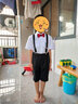 ELPA兒童禮服套裝夏男童小花童六一兒童節演出服學(xué)生合唱服短袖背帶褲 黑色背帶短袖短褲5件套 130 碼 身高120-130cm 重46-50斤 曬單實(shí)拍圖