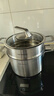 三頭鷹純鈦湯鍋無(wú)涂層蒸鍋蒸燉煮多功能一體家用耐高溫通用雙層蒸鍋24cm 曬單實(shí)拍圖