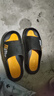 回力運動(dòng)拖鞋男浴室內戶(hù)外減震防滑厚底涼拖鞋HL39651黑黃色44-45碼 曬單實(shí)拍圖