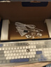 雷柏（Rapoo）V700DIY-98升級款 三?？椭苹療o(wú)線(xiàn)機械鍵盤(pán)gasket結構7層填充消音全鍵熱插拔鍵盤(pán) 白灰藍(彈白軸) 曬單實(shí)拍圖