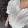 伯德小姐白色雪紡短袖襯衫女小個(gè)子穿搭職業(yè)上衣考公面試正裝襯衣 曬單實(shí)拍圖