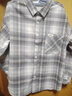 花花公子（PLAYBOY）高級感春秋季格子外套男青少年高中學(xué)生夾克上衣男裝休閑長(cháng)袖襯衫 灰色 XL 建議120-140斤 曬單實(shí)拍圖
