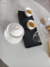 羊脂玉白瓷蓋碗茶具套裝家用三才個(gè)人專(zhuān)用泡茶碗一人飲公道杯待客 香雪馬蹄蓋碗+2杯+公道杯+黑長(cháng)方茶盤(pán) 曬單實(shí)拍圖