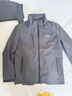 JEEP吉普夾克男士外套春秋季休閑連帽寬松沖鋒衣服男裝 灰色 XL 曬單實(shí)拍圖