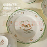 ARST雅誠德馬年新款家用高顏值廚具陶瓷飯碗菜盤(pán)套裝 新年禮物卡通可愛(ài)禮物 4.5寸碗*4個(gè)+8寸花邊盤(pán)*2個(gè) 曬單實(shí)拍圖