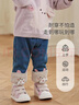 戴維貝拉（DAVE＆BELLA）女童牛仔褲加絨兒童褲子女孩長(cháng)褲洋氣小童休閑褲秋冬新款童褲 牛仔藍DB4237633-N 120 cm（建議身高110-120cm） 曬單實(shí)拍圖
