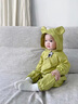 G.duck童裝嬰兒衣服春秋季2026新款新生兒連體衣兔子刺繡沖鋒衣外出服寶 LZ25107綠色 90cm 尺碼1~2歲【 80-90cm】 曬單實(shí)拍圖