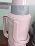 SIMELO明月保溫瓶玻璃內膽304鋼蓋熱水壺加厚學(xué)生宿舍熱水瓶2.0L優(yōu)雅粉 曬單實(shí)拍圖