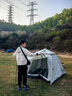 探險者（TAN XIAN ZHE）帳篷戶(hù)外露營(yíng)防雨過(guò)夜3人-4人速開(kāi)便捷天幕二合一黑膠防曬帳篷 【特惠套餐】3-5人帳篷+防潮墊 曬單實(shí)拍圖