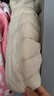 雅鹿羽絨服女士輕薄秋羽絨連帽簡(jiǎn)約純色修身保暖短款外套 米白 175  曬單實(shí)拍圖
