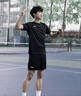 李寧（LI-NING）運動(dòng)套裝男士夏季冰絲短袖短褲跑步速干T恤籃球羽毛球健身訓練服 曬單實(shí)拍圖