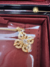 老鋪黃金古法手工足金項鏈 · 十字金剛杵(2號)鉆飾吊墜（金鏈款） 中號肖邦鏈款金重約13.6g 曬單實(shí)拍圖
