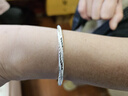 周六福莫比烏斯環(huán)手銀鐲子S999足銀生日禮物D1011310 活口 曬單實(shí)拍圖