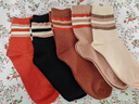 貓人女士襪子女秋冬季中筒襪女100%純棉堆堆襪抗菌防臭吸汗百搭5雙裝 曬單實(shí)拍圖