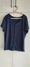 優(yōu)衣庫女裝華夫格單排扣印花短T恤/短袖26春夏新款483521 69 藏青色 XL 曬單實(shí)拍圖