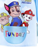 汪汪隊立大功（PAW PATROL）兒童罩衣防水畫(huà)畫(huà)衣圍裙吃飯圍兜長(cháng)袖幼兒園反穿衣1713藍色M 曬單實(shí)拍圖