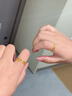 自由說(shuō)古法越南仿沙金琺瑯彩閉口戒指女輕奢高級感食指環(huán)2026新款指環(huán) 默認7號，其他尺寸需備注 曬單實(shí)拍圖
