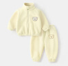 婧麒（JOYNCLEON）寶寶搖粒絨套裝秋冬加絨保暖嬰幼兒衣服男女童兩件套 Jtz206598 曬單實(shí)拍圖