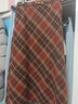 香影新年戰袍紅色復古格子半身裙女2026春裝新款中長(cháng)仿毛呢a字裙 套裝 上衣+半身裙 XL 曬單實(shí)拍圖